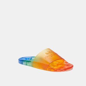 COACH Ulyssa Rubber Slide - Multi - Size 10